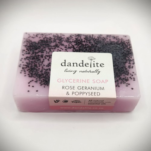 Glycerine Soap |  Rose Geranium & Poppyseed